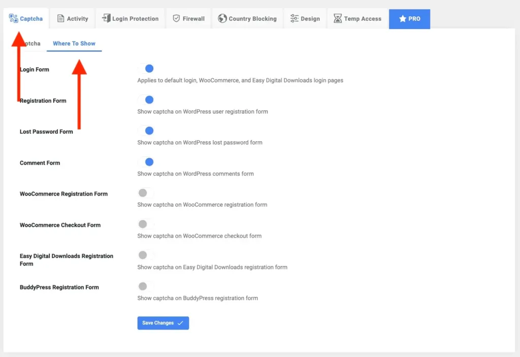 recaptcha setup wordpress wpcaptcha